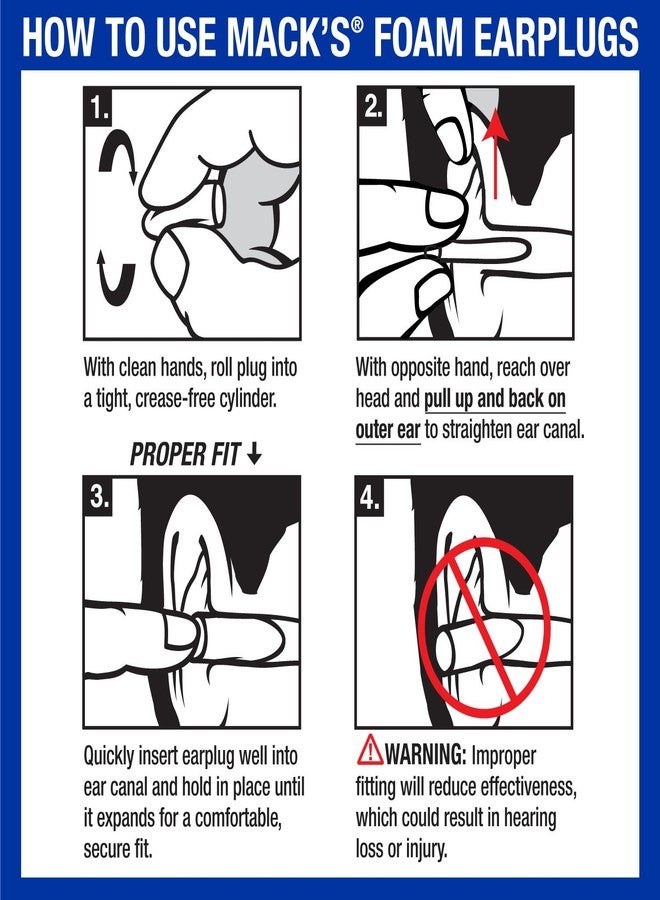 Mack's Mack’s Sound Asleep Soft Foam Earplugs, 12 Pair – 32dB High NRR, Comfortable Ear Plugs for Sleeping, Snoring, Travel and Noisy Neighbors - Image 5
